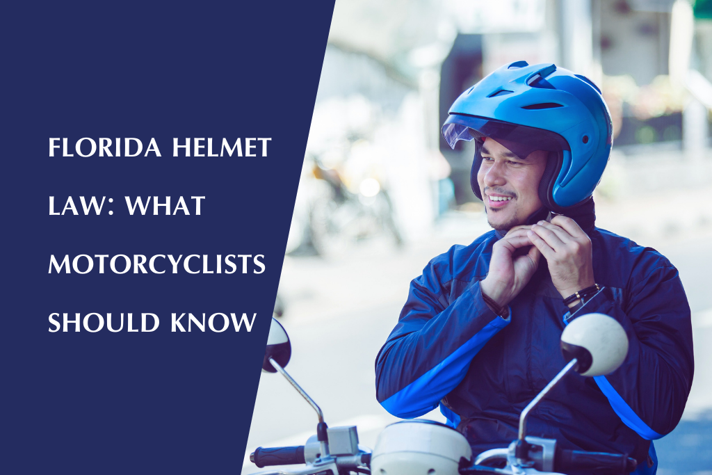 Motorcyclist following Florida helmet law