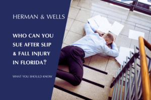 Man slipped and fall off stairs and thought of contacting Florida PI lawyer for help
