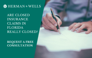 A Florida homeowner seek legal advice on reopening his closed insurance claim.