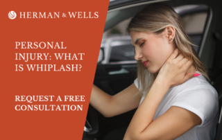 A woman involved in a car accident feels the effect of whiplash injury in her neck.