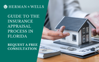 An insurance expert demonstrating the appraisal process in Florida.