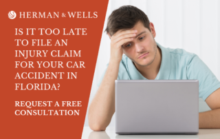 Man lost track of time to file a car accident injury claim and enlist help of Florida car accident lawyer.