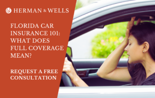 Florida driver realizes full coverage car insurance won't cover her accident fees.