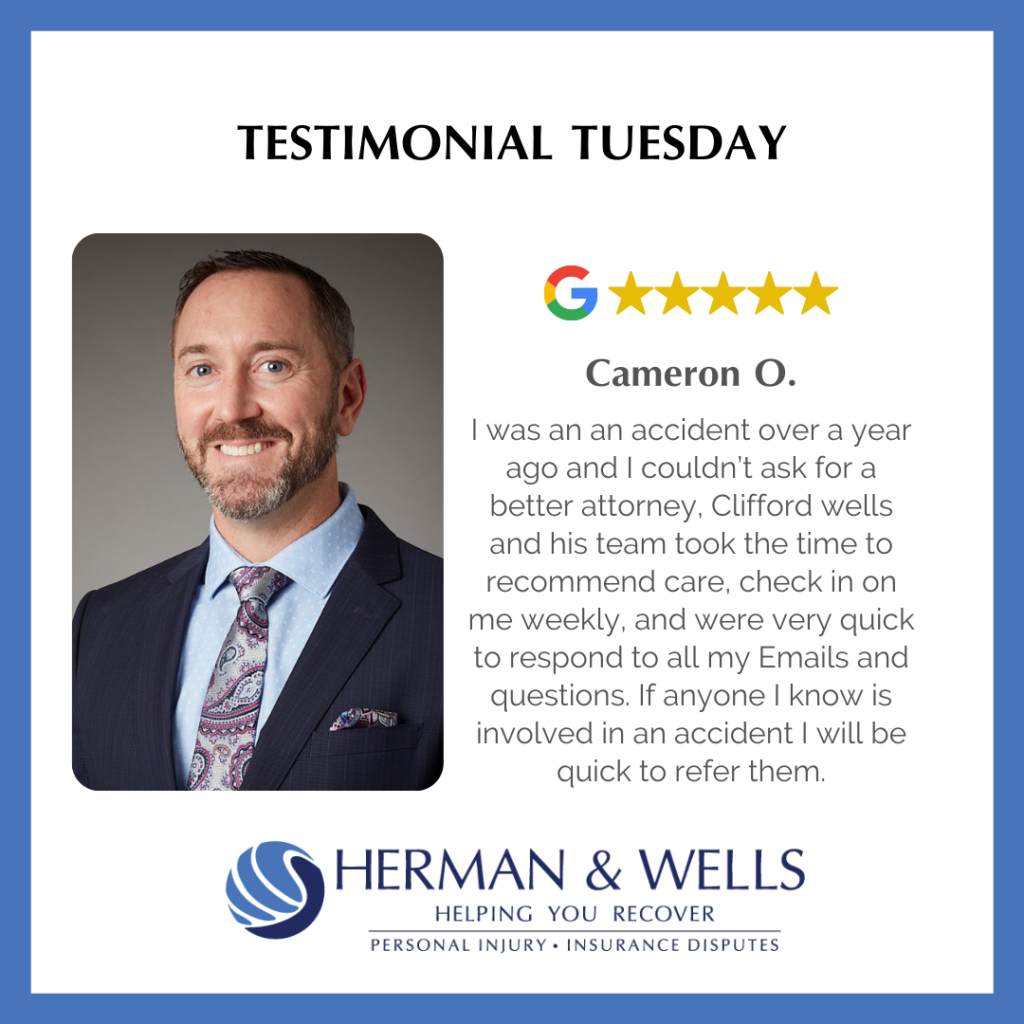 Client testimonial for Pinellas personal injury lawyer