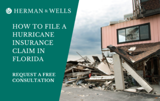 Hurricane aftermath of destroyed house whose owner needs to file an insurance claim for.