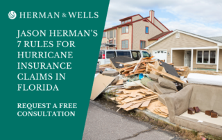 Florida homeowner learns helpful rules for hurricane insurance claims.