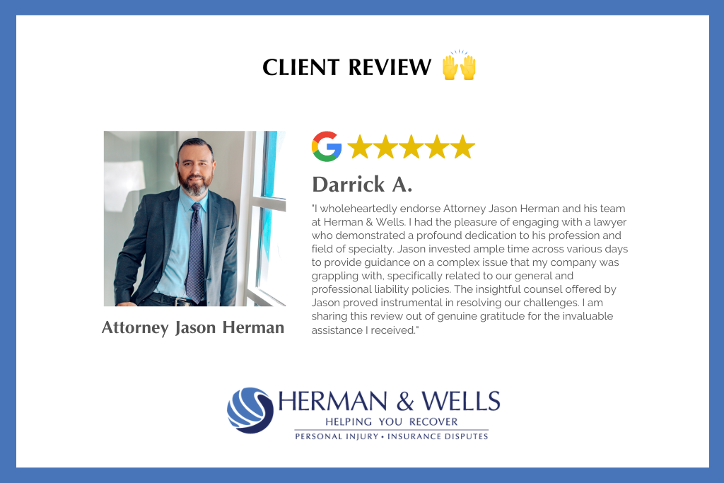 Client review from past commercial claim case in Florida