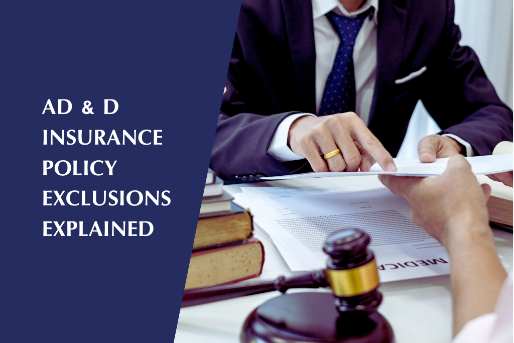ERISA attorney explains AD&D insurance policy exclusions to client after denied claim