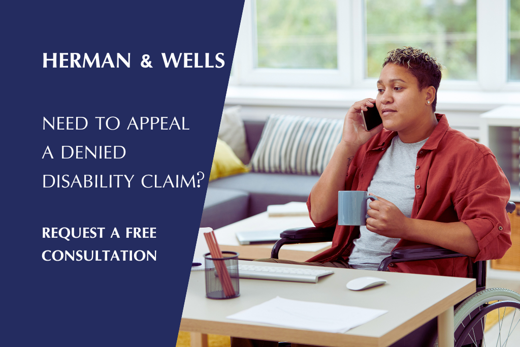 Handicapped person contacts disability attorney for professional assistance on appealing a denied claim