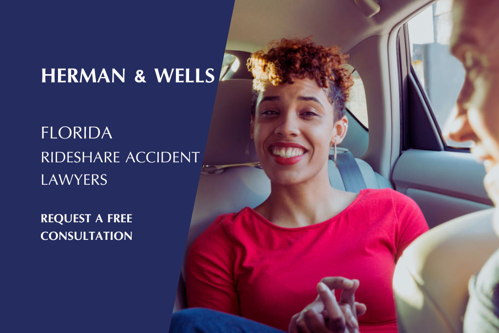 Comfortable in the backseat knowing she can always lean on our Florida rideshare accident lawyers.