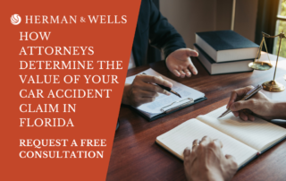 Floridian consults with a PI attorney to determine the value of his car accident claim.