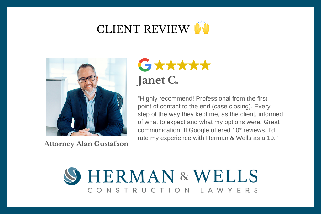 Client review from past construction defect dispute claim case in Florida