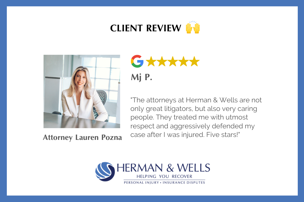Client review from past personal injury case in Florida.