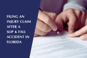 PI attorney guides client in filing an injury claim following a slip and fall accident.