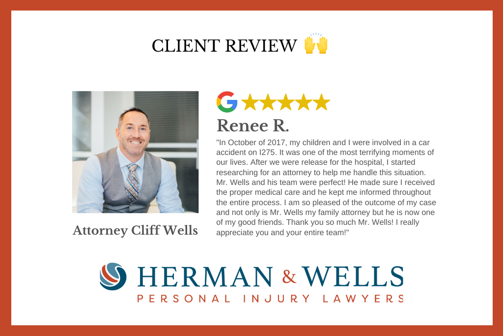 Client review from past personal injury claim case in Florida.