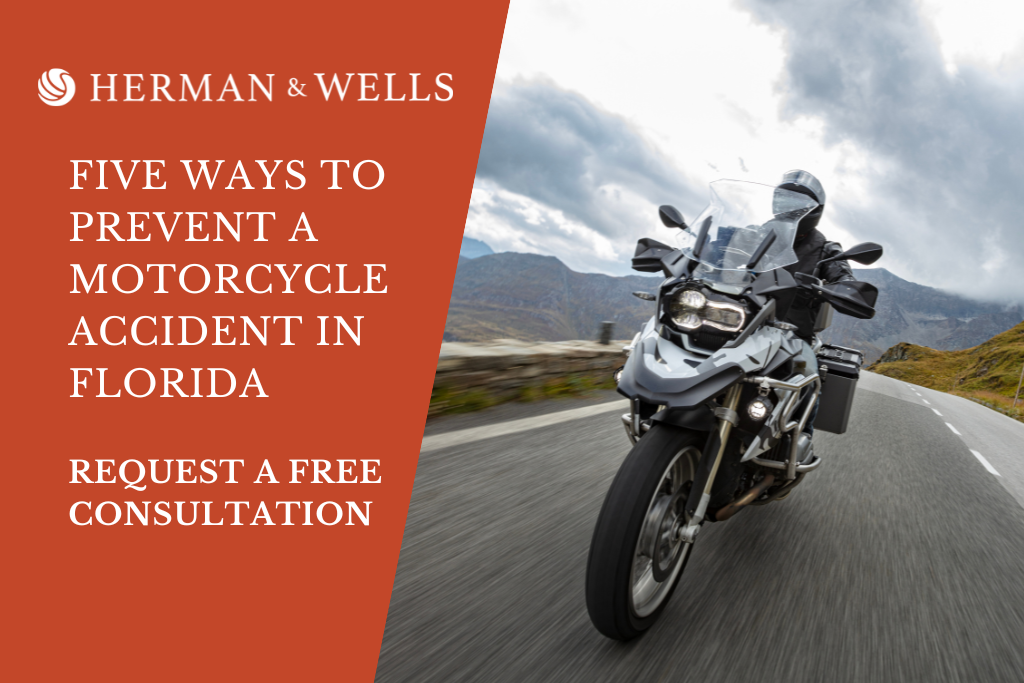 A Florida motorcyclist who is well-versed in accident prevention measures.