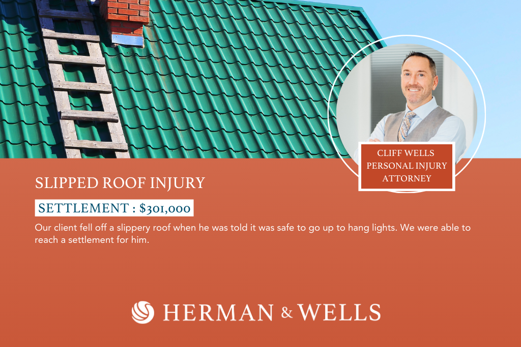 $301,000 settlement for past slip and fall injury case in Florida.