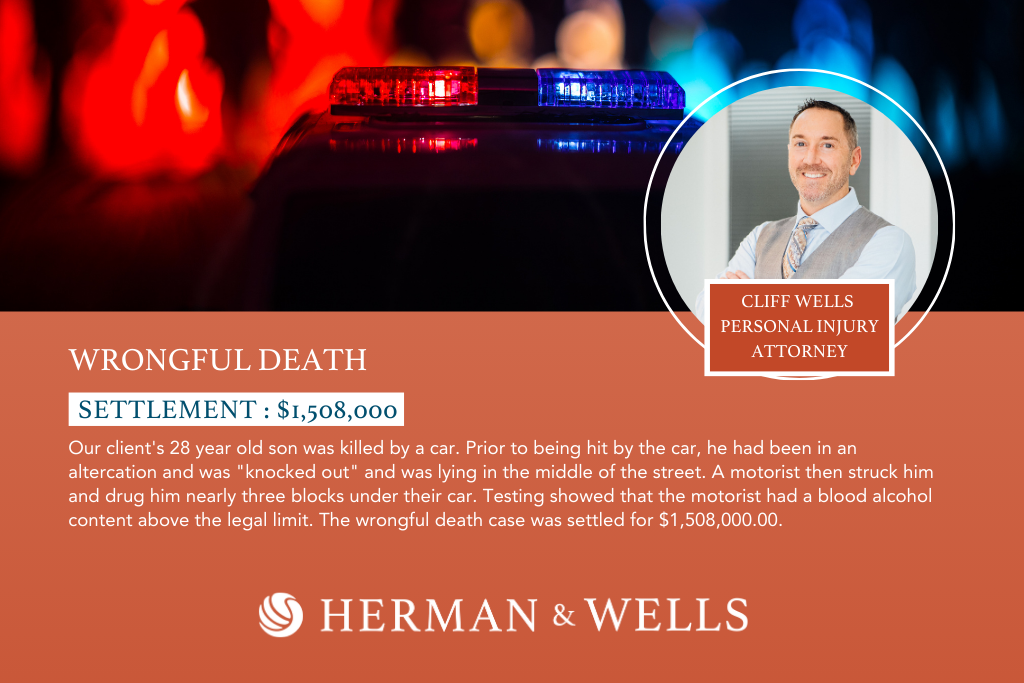 $1,508,000 settlement from a previous wrongful death case in Florida.