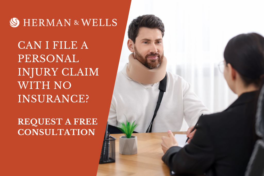 Uninsured man relieved that a personal injury lawyer can help file his claim.