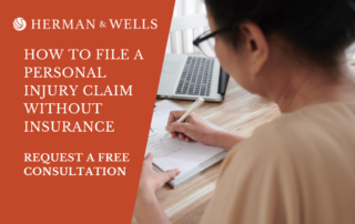 A woman files her personal injury claim with a Florida lawyer's guidance.