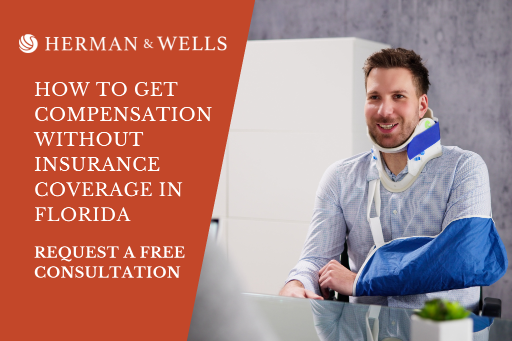 Smiling despite injury after learning how to get compensation without insurance in Florida.