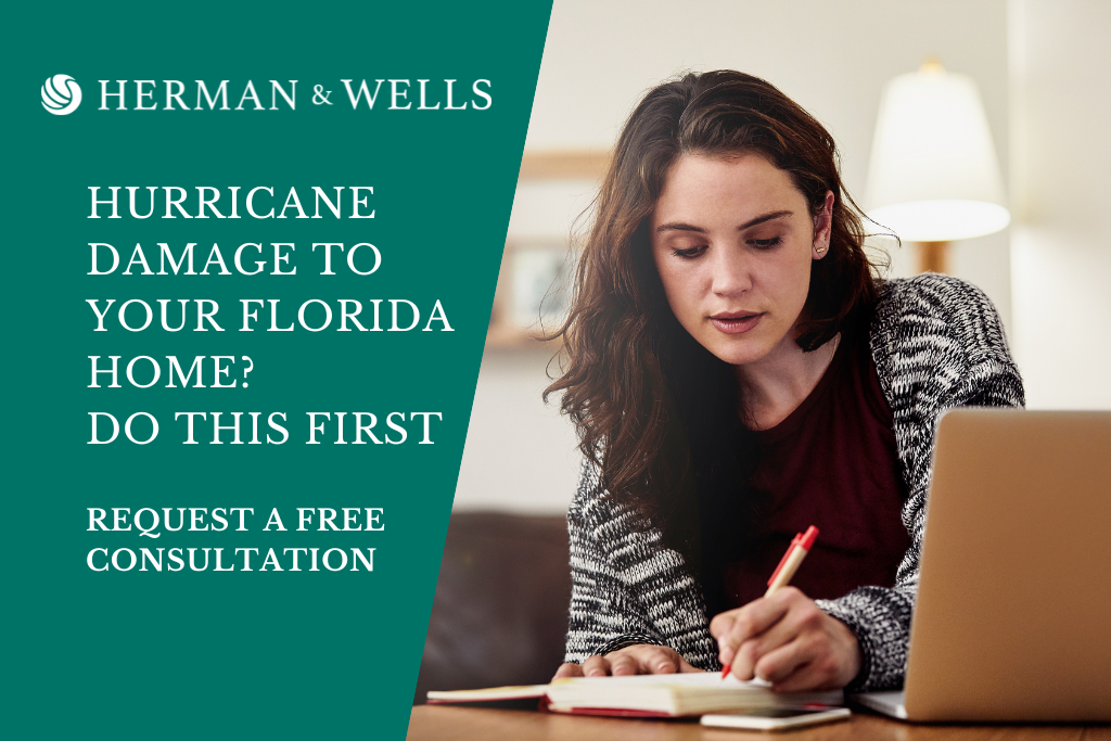 A Florida homeowner diligently reviewing her checklist for a successful hurricane damage claim.