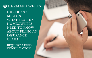 A Florida homeowner schedules a free consultation with an insurance dispute lawyer for legal help in filing his Hurricane Milton damage claim.