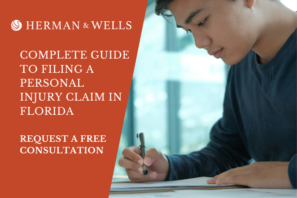 A young man learns the key steps to avoid mistakes in filing a personal injury claim in Florida.