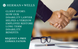 Sharing a handshake with an ERISA lawyer after long term disability benefits were restored.