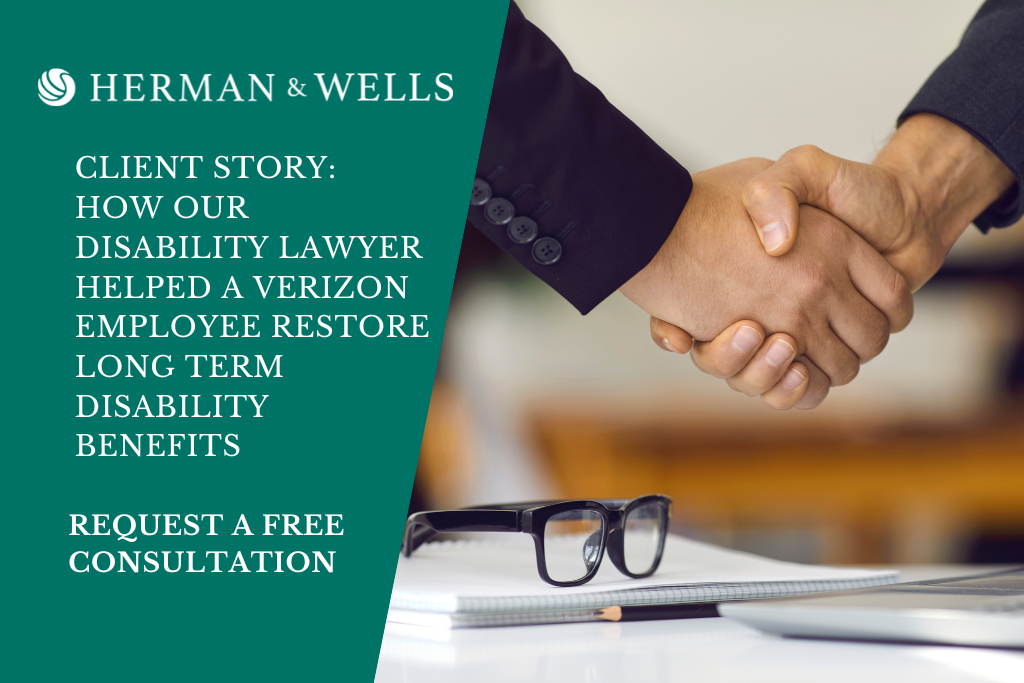 Sharing a handshake with an ERISA lawyer after long term disability benefits were restored.