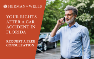 Man contacts a Florida personal injury lawyer immediately after car crash to understand his legal rights.